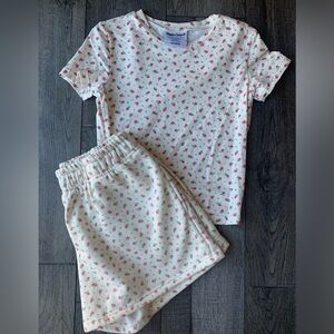 NWOT Happy Camper floral short set